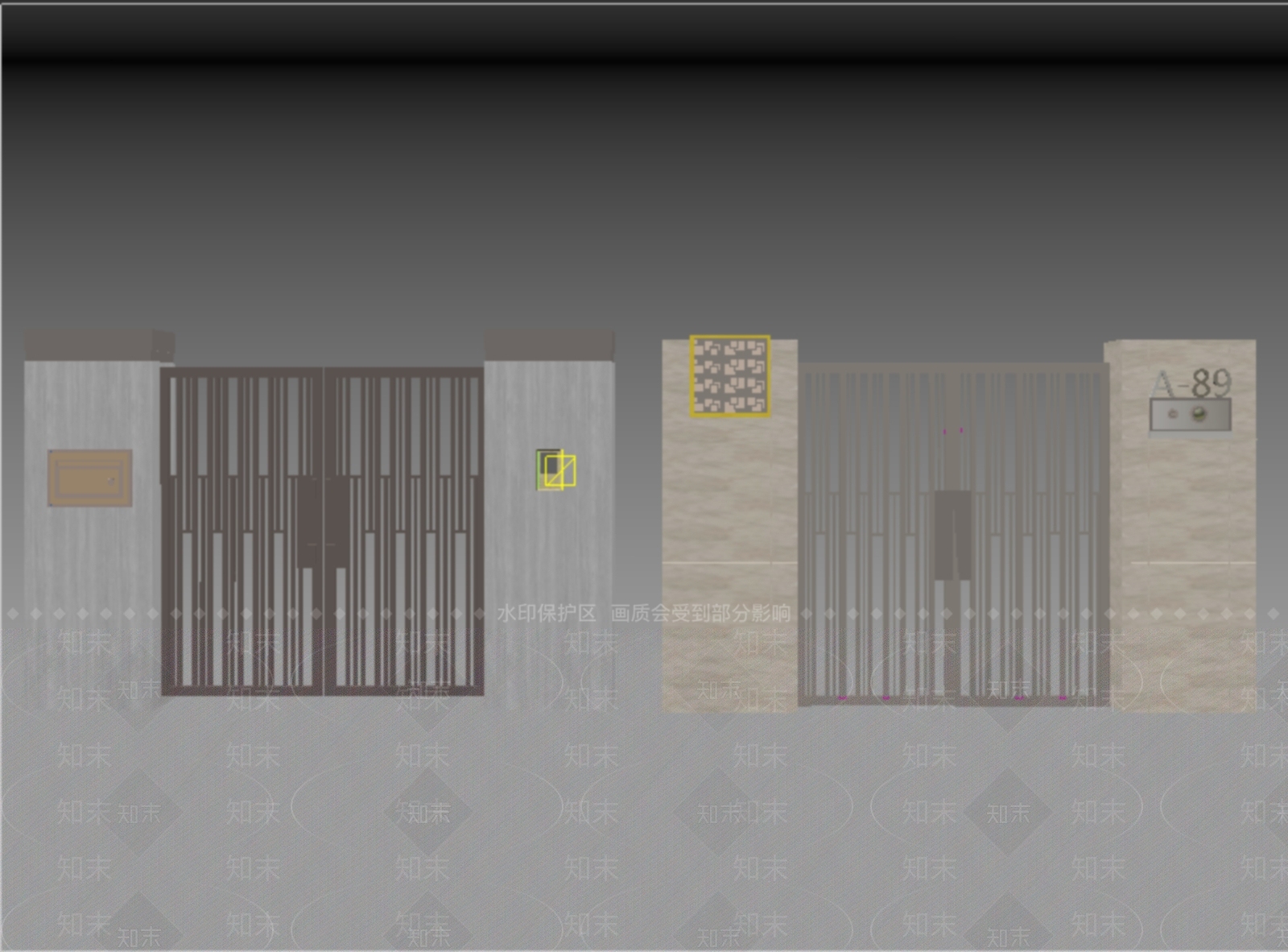 现代庭院门SU模型下载【ID:1204795724】