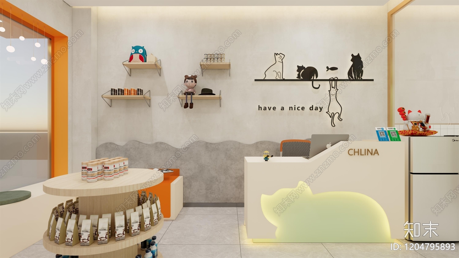 现代宠物店SU模型下载【ID:1204795893】
