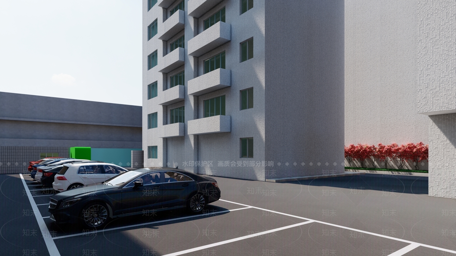 现代小区景观SU模型下载【ID:1204847095】