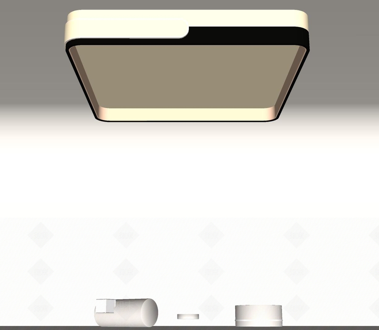 现代极简吸顶灯SU模型下载【ID:1204796539】