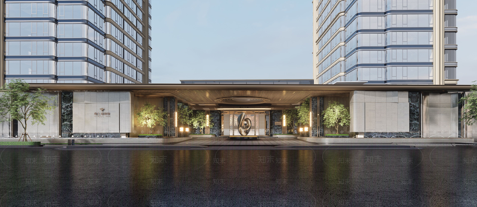 现代小区建筑SU模型下载【ID:1204798948】