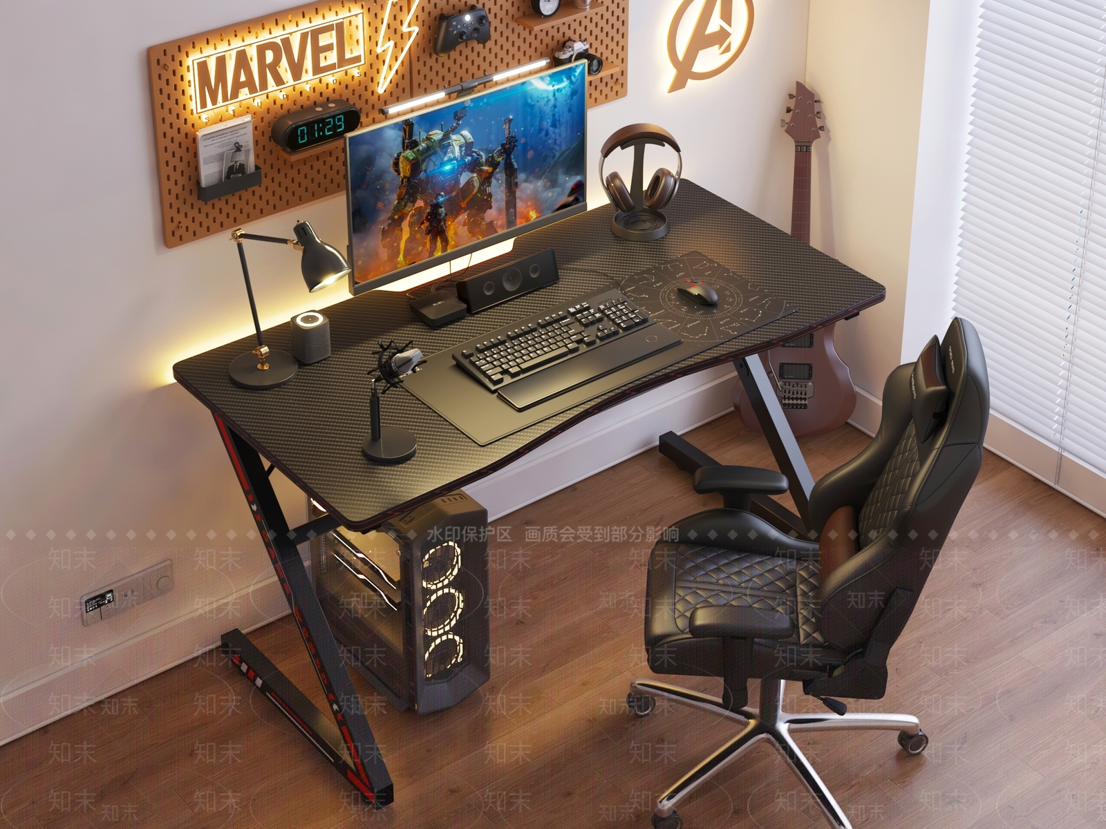 现代工业书桌3D模型下载【ID:1204800534】