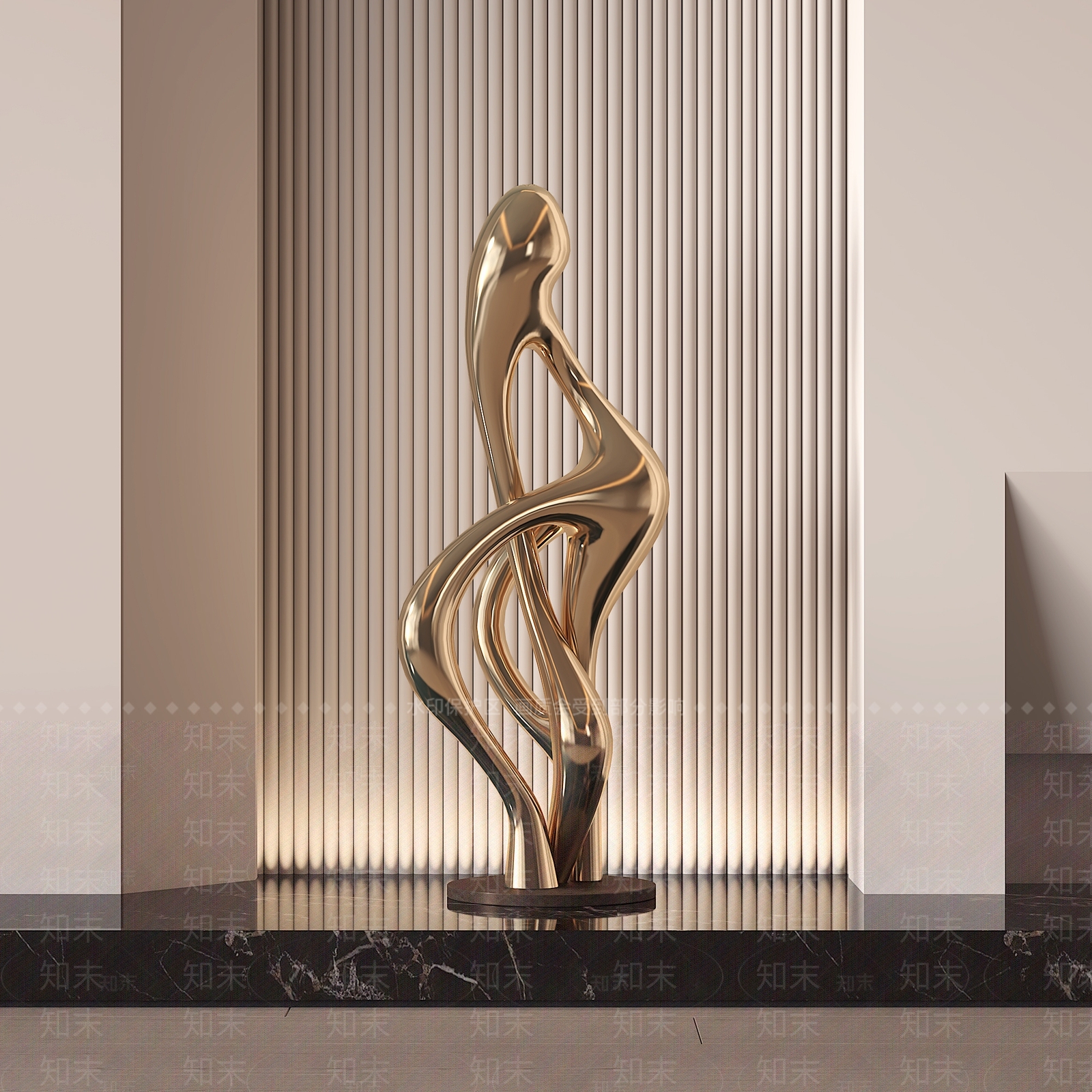 现代轻奢雕塑摆件3D模型下载【ID:1204801882】