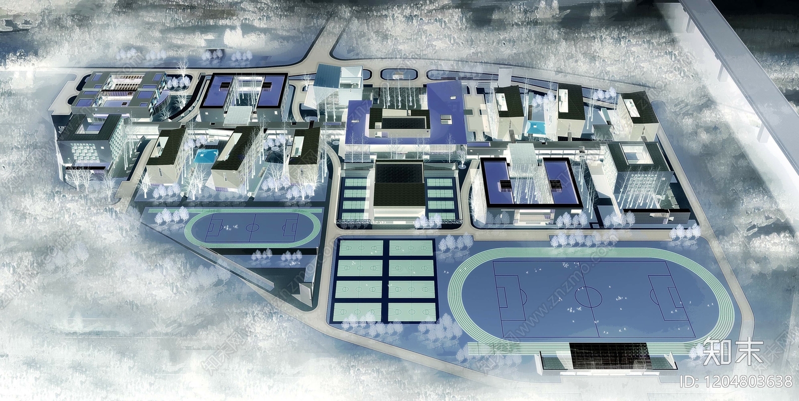 现代新中式中小学建筑下载【ID:1204803638】