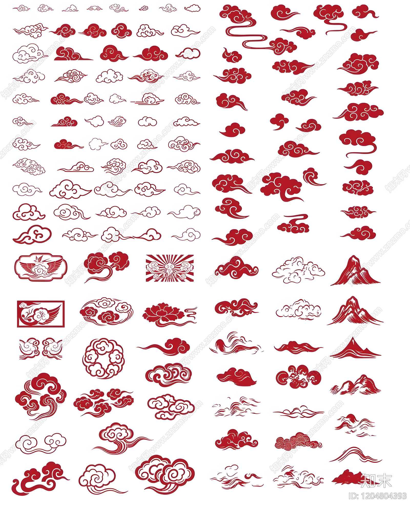 新中式剪影图库施工图下载【ID:1204804393】