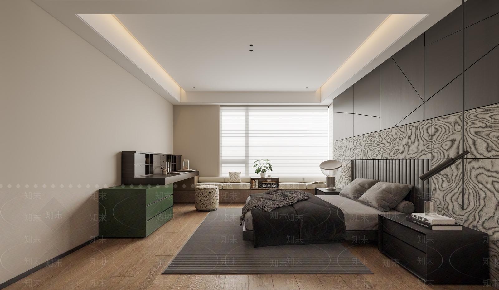 绿色三斗柜斗柜3D模型下载【ID:1227364839】