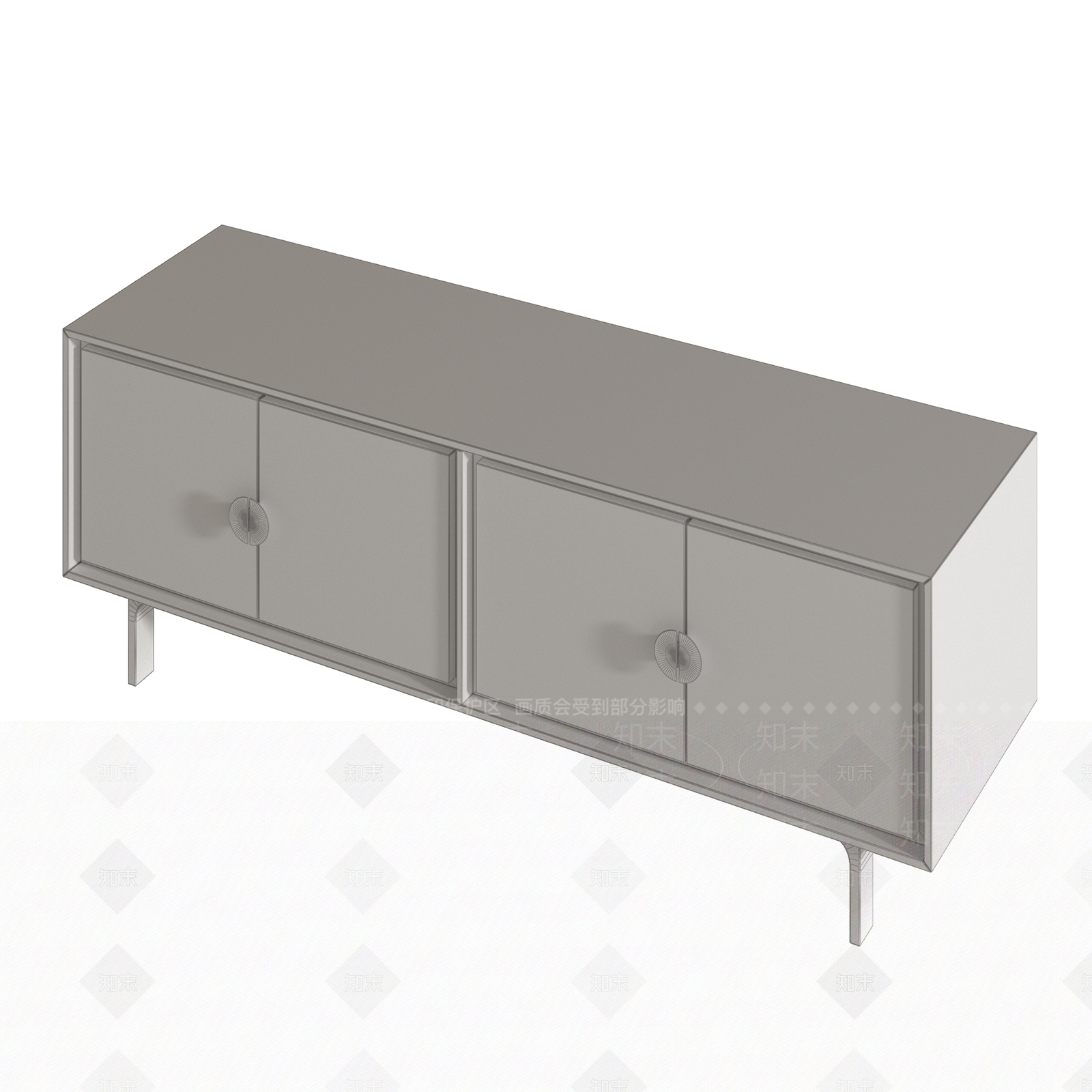 中古侘寂电视柜3D模型下载【ID:1204811126】
