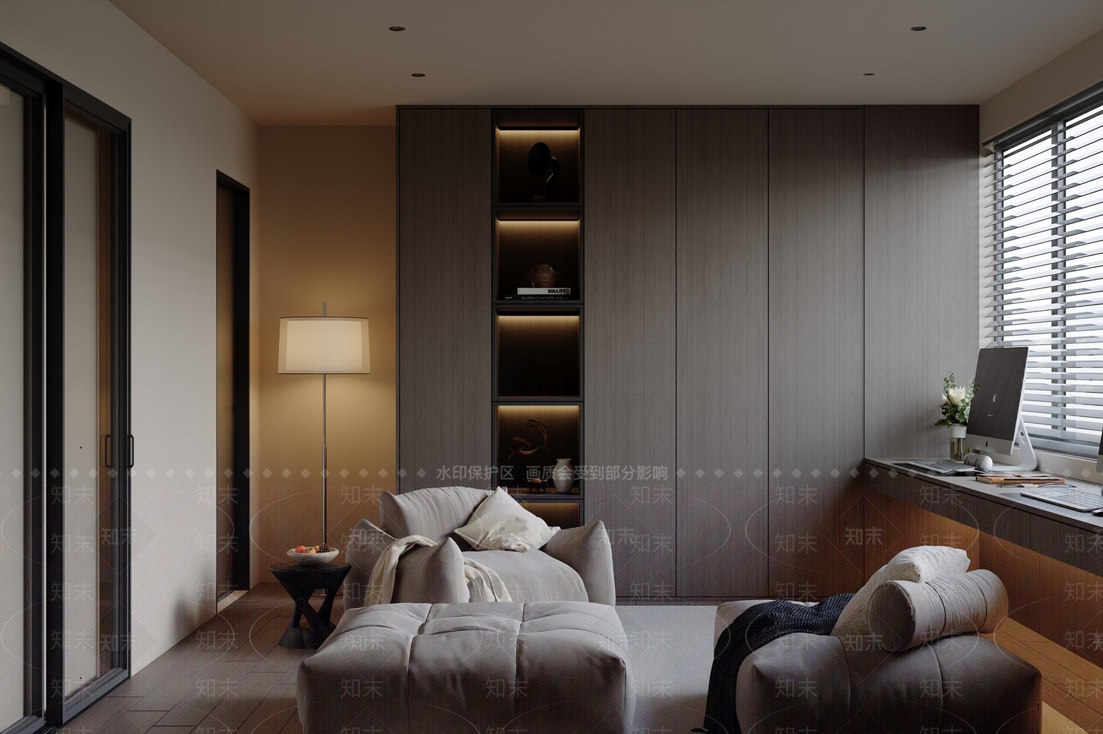 现代衣帽间3D模型下载【ID:1204812155】
