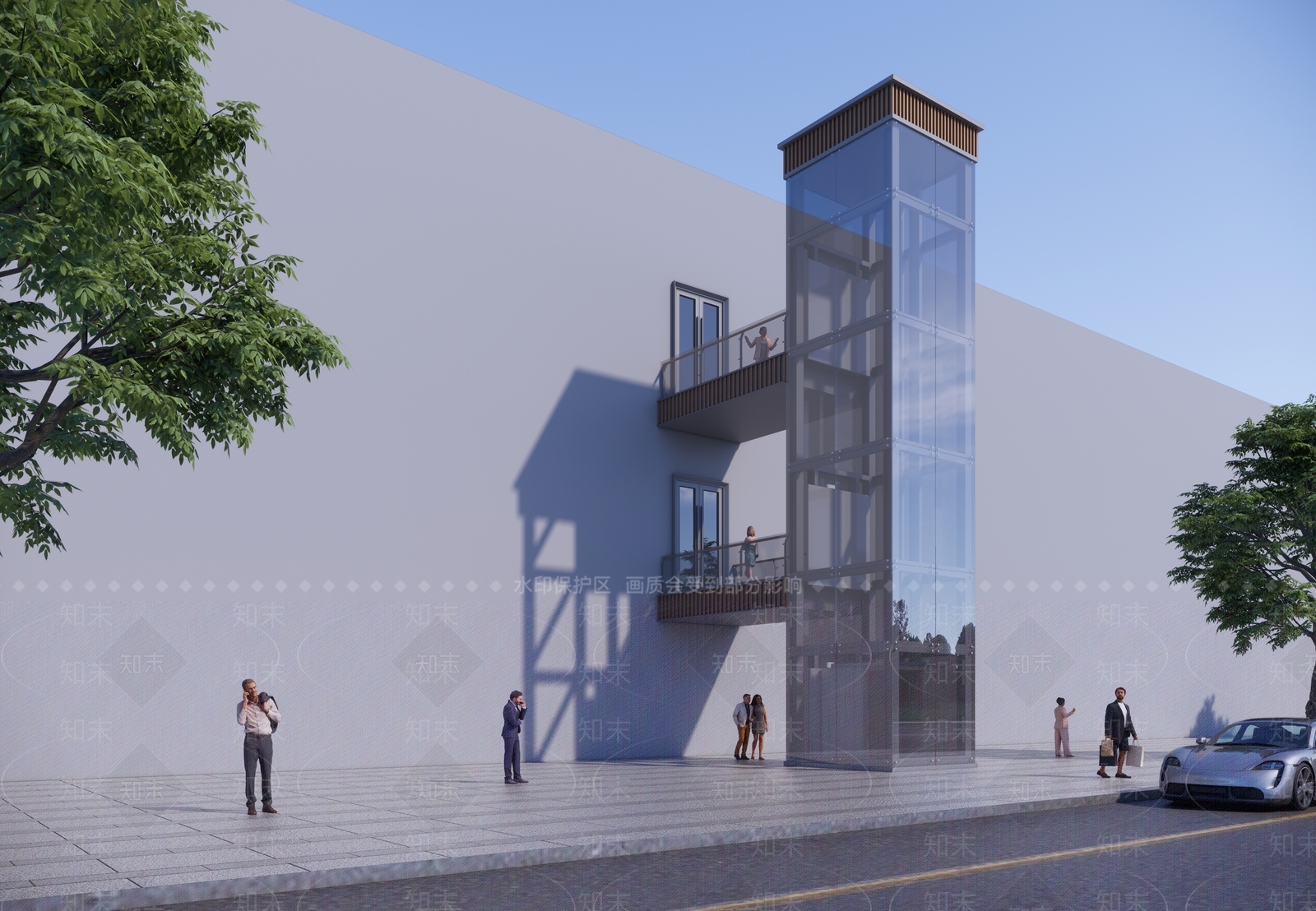 现代观光电梯SU模型下载【ID:1204814926】