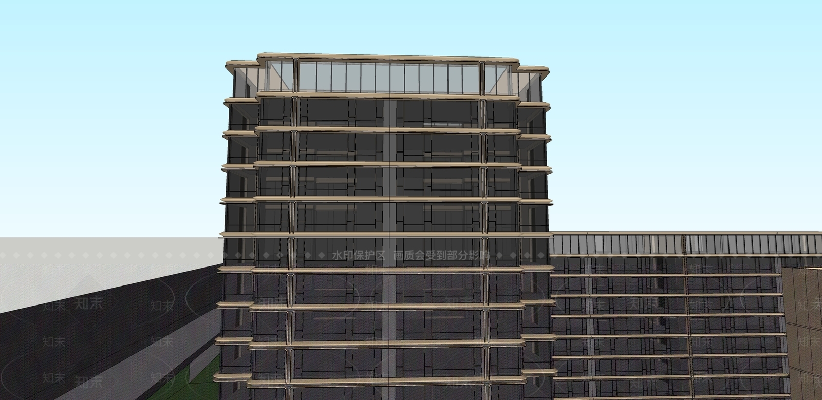意式轻奢小区建筑SU模型下载【ID:1204816635】