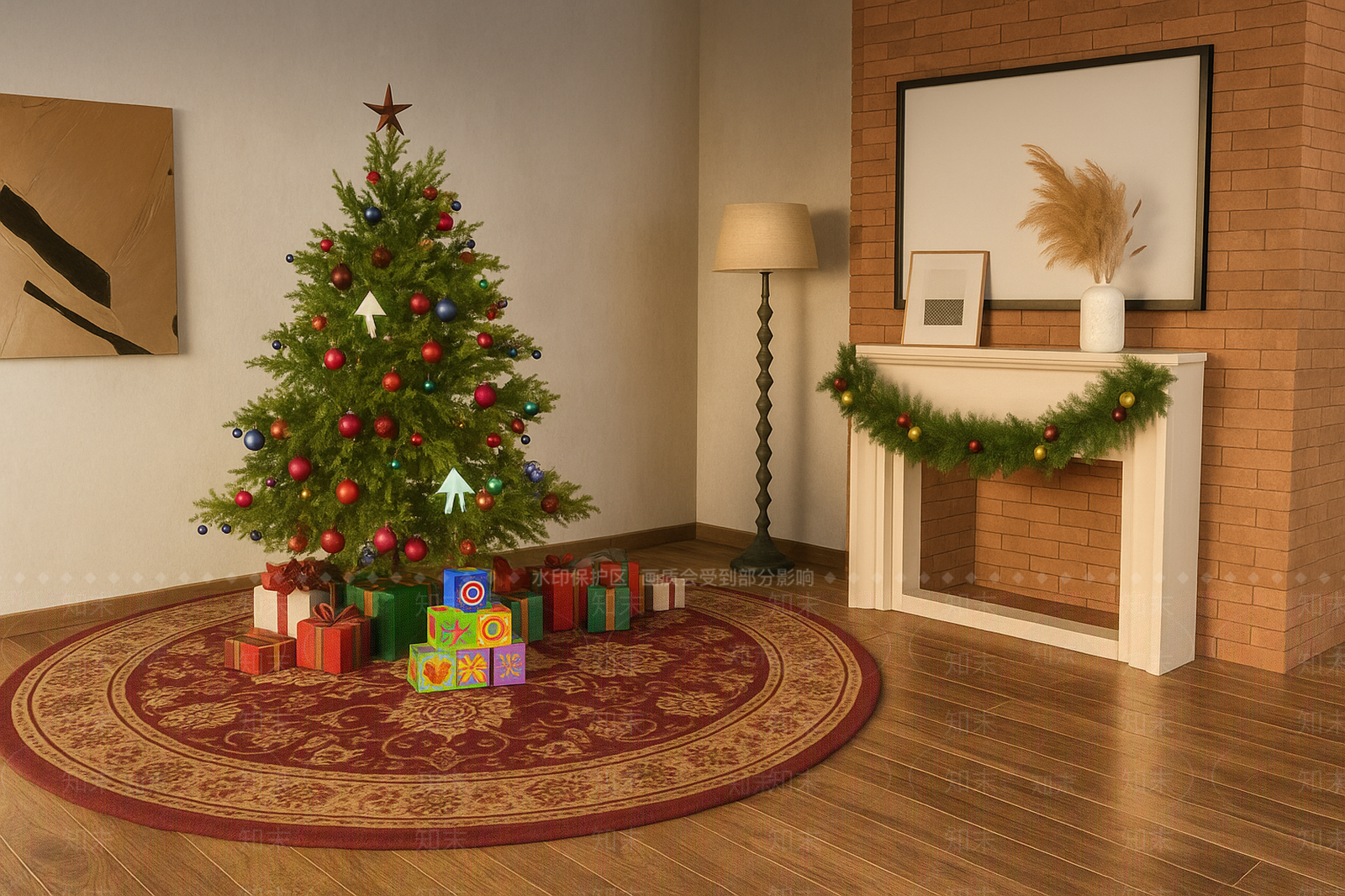 现代圣诞树SU模型下载【ID:1204816840】