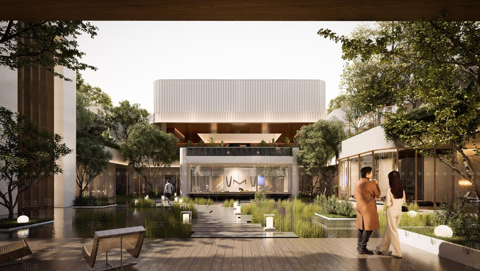 简约现代酒店建筑SU模型下载【ID:1204884896】