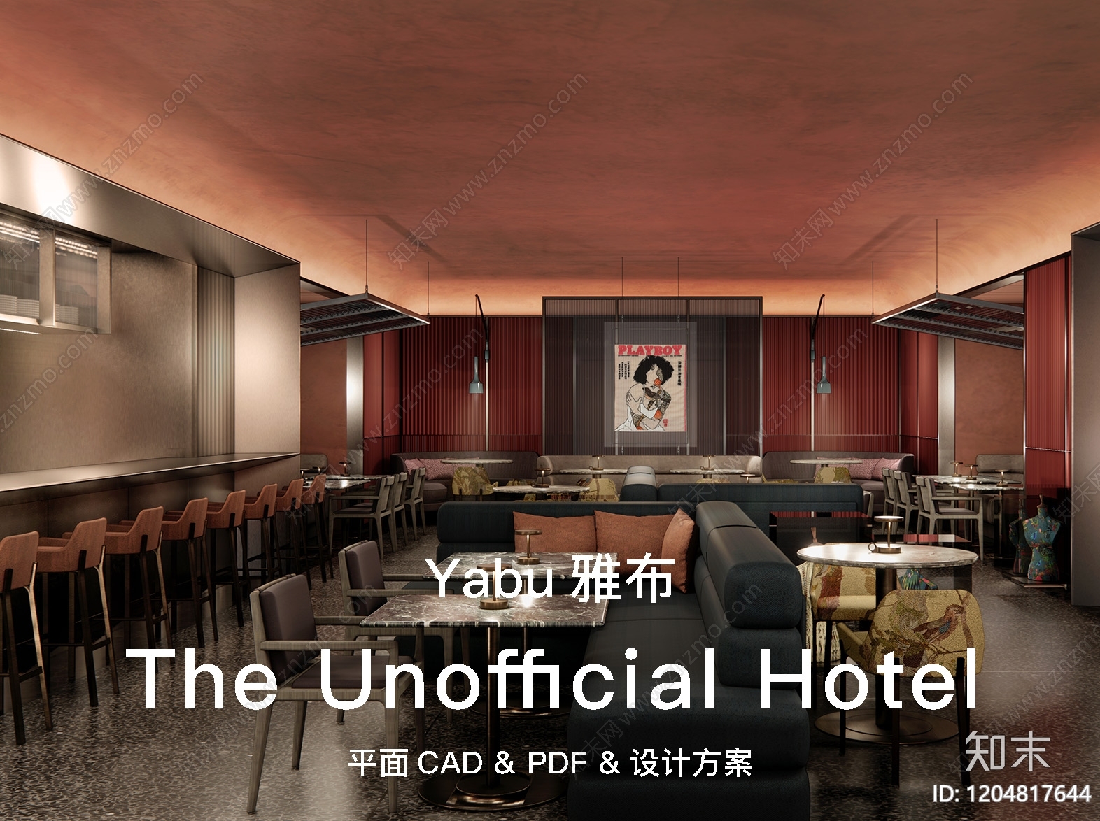 酒店餐厅施工图下载【ID:1204817644】