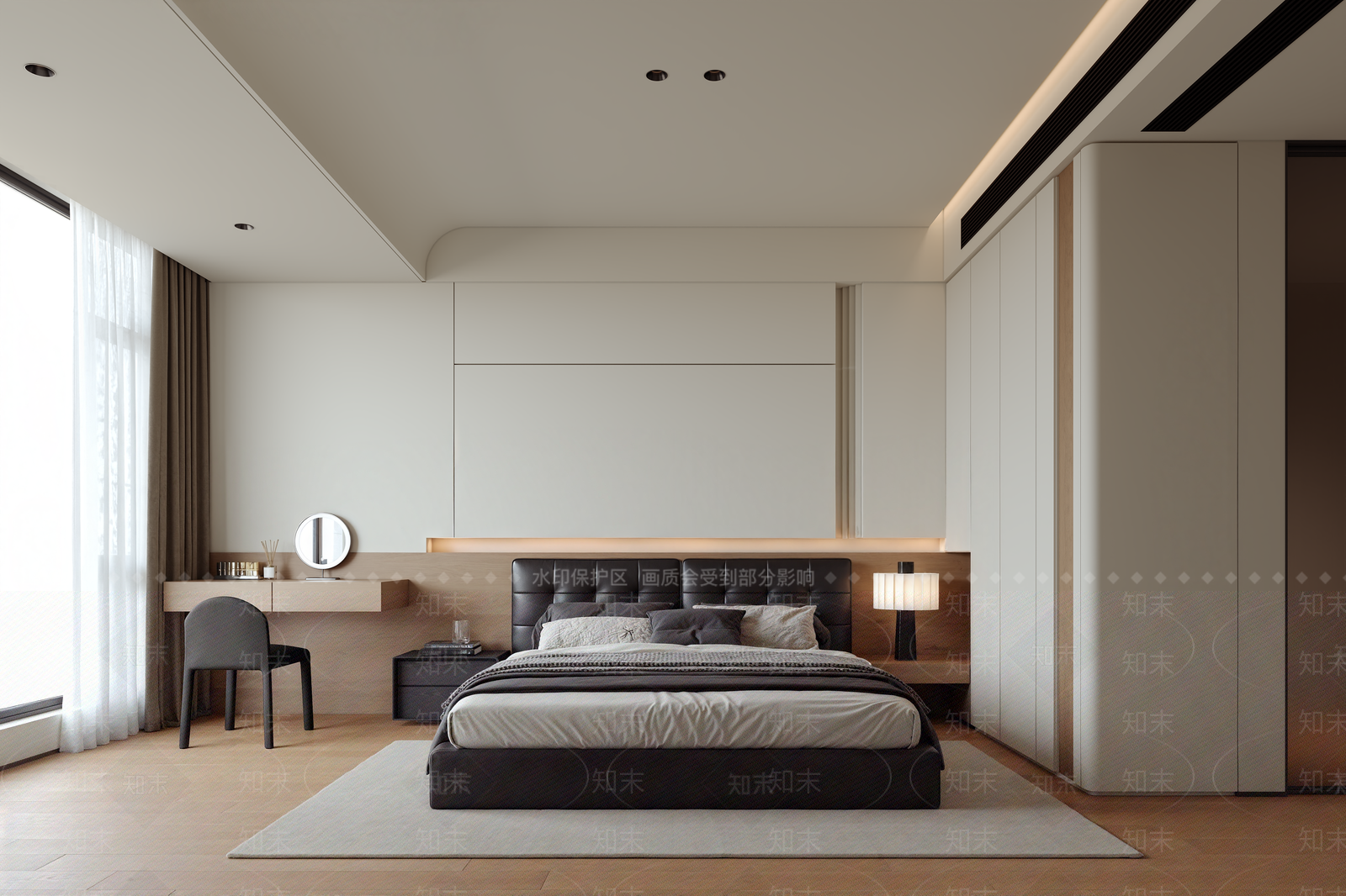 现代极简家居卧室3D模型下载【ID:1204817625】