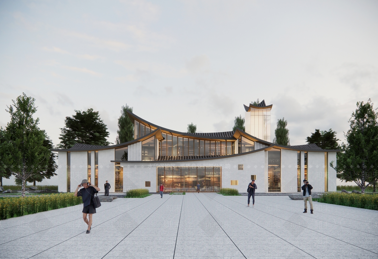 新中式其他公共建筑SU模型下载【ID:1204821105】