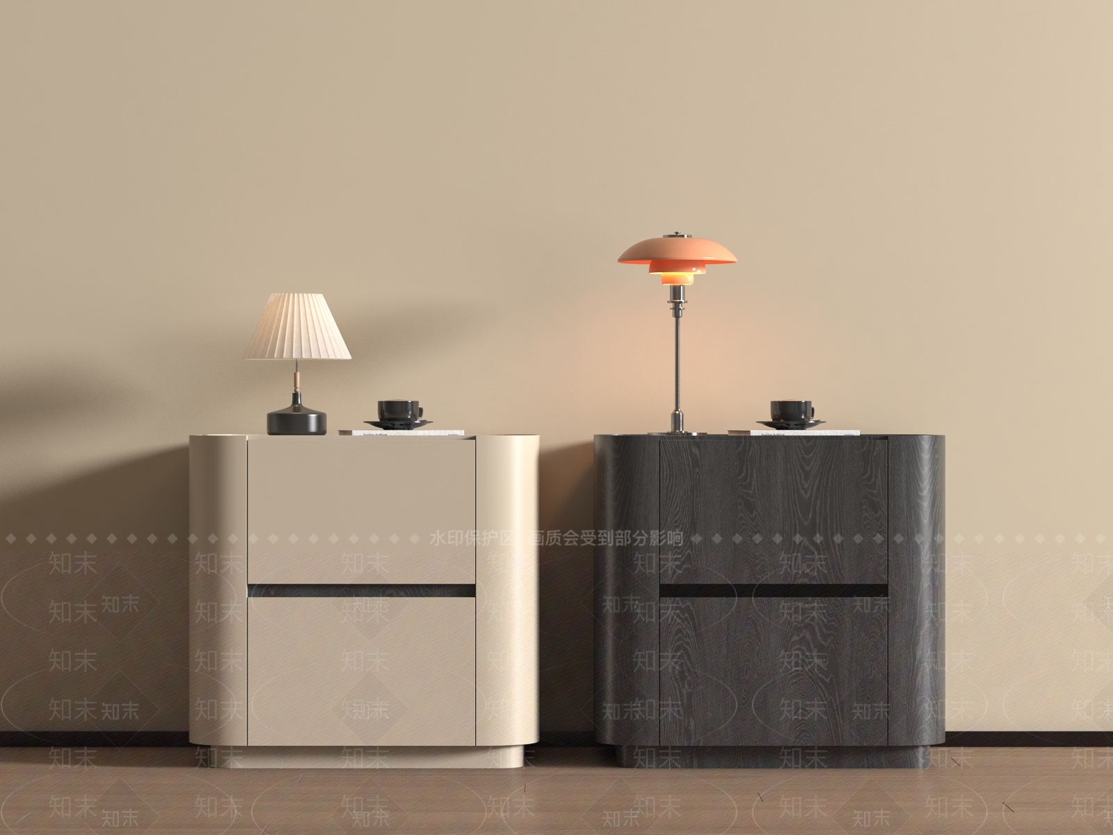 现代床头柜3D模型下载【ID:1204826309】