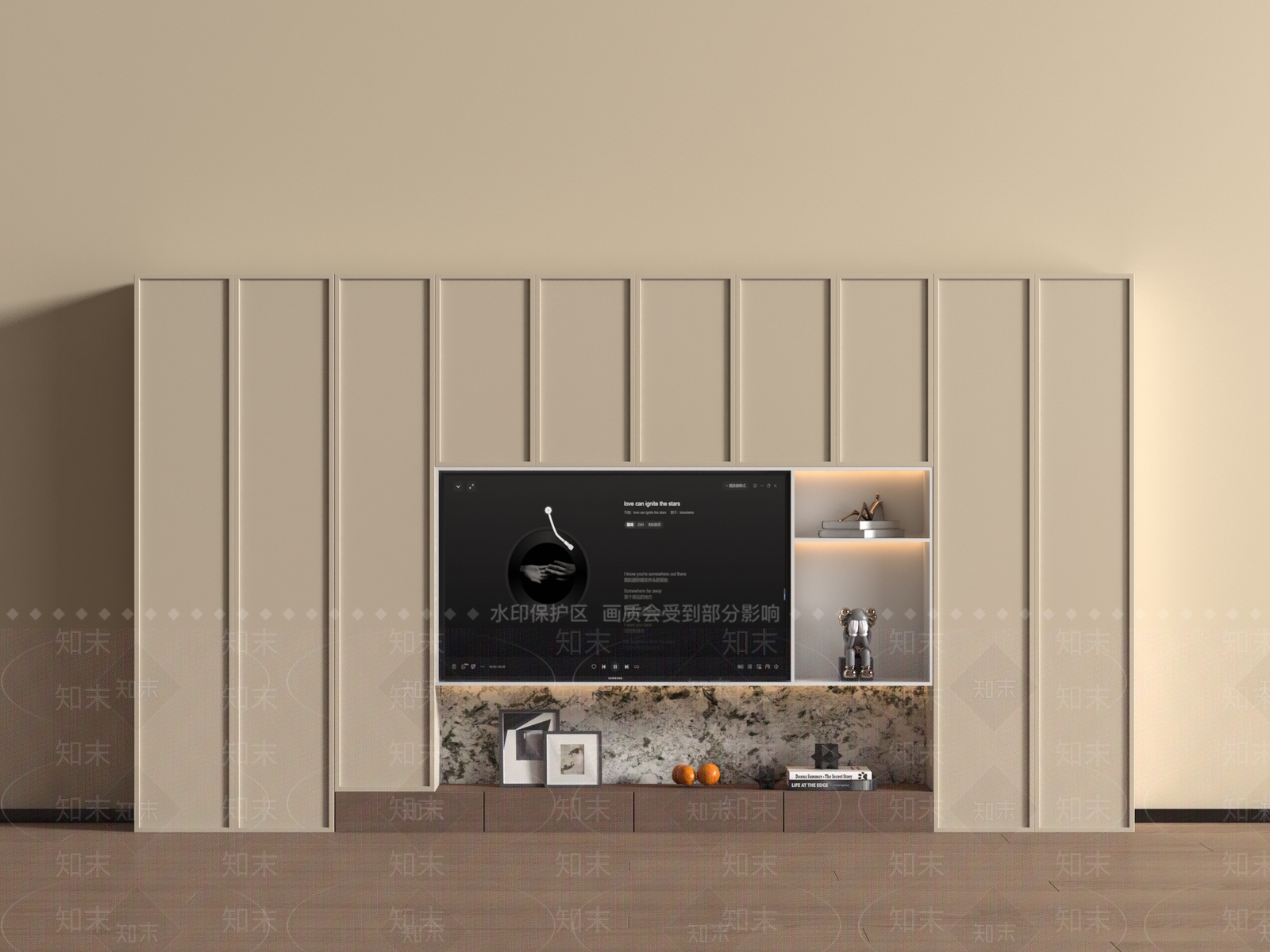 现代中古电视柜3D模型下载【ID:1204826992】