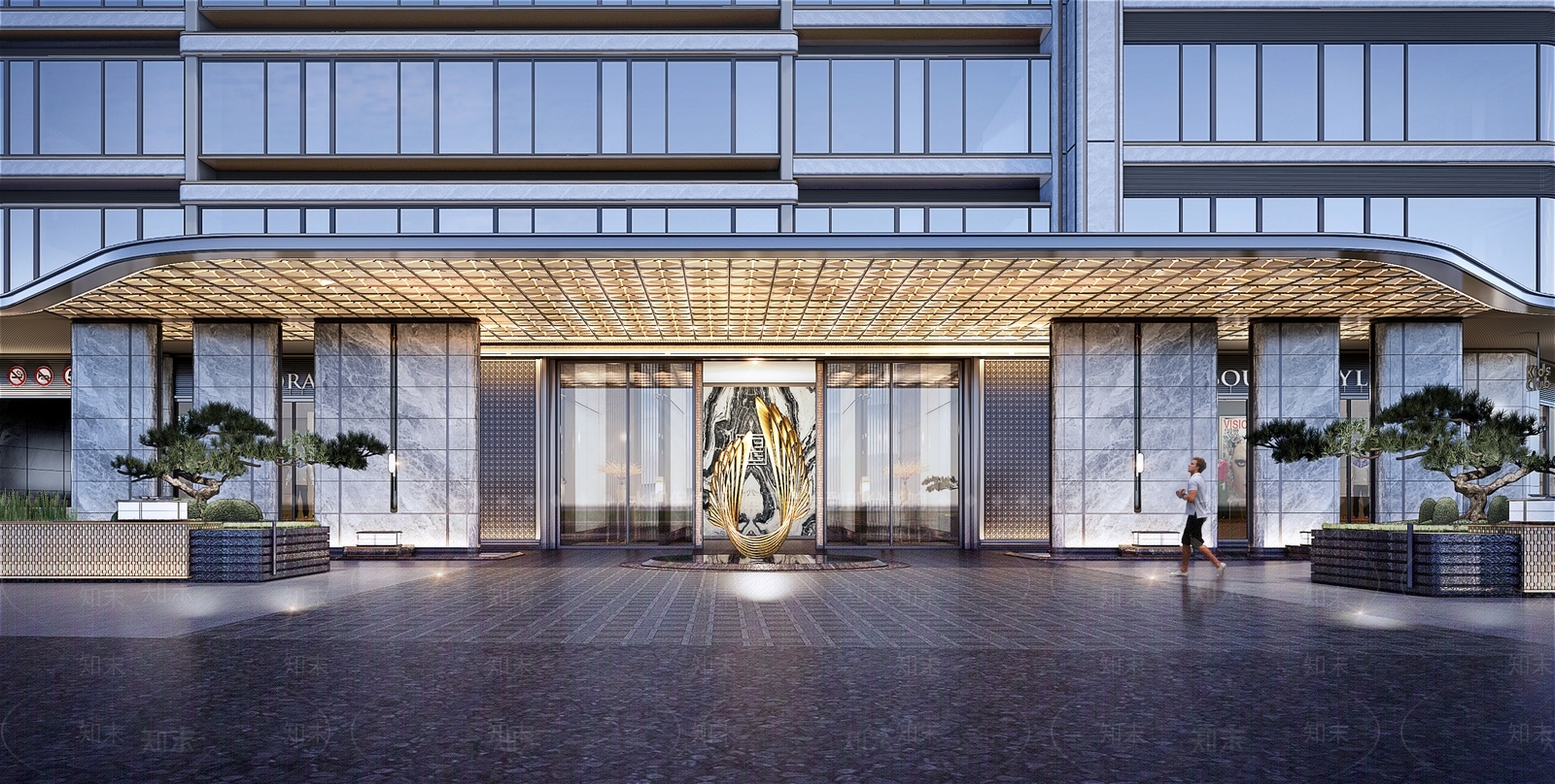 现代高层住宅SU模型下载【ID:1204827154】