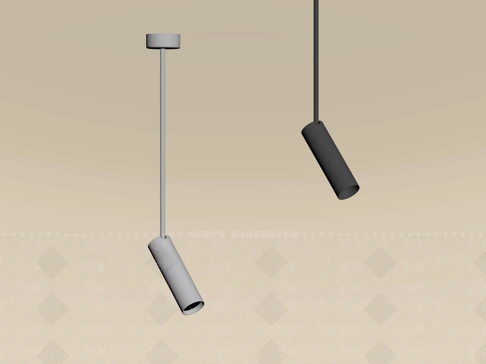 现代筒灯射灯SU模型下载【ID:1204827312】