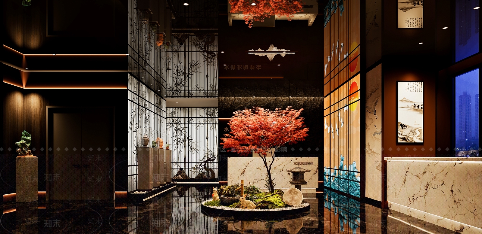 新中式足浴店3D模型下载【ID:1204827869】