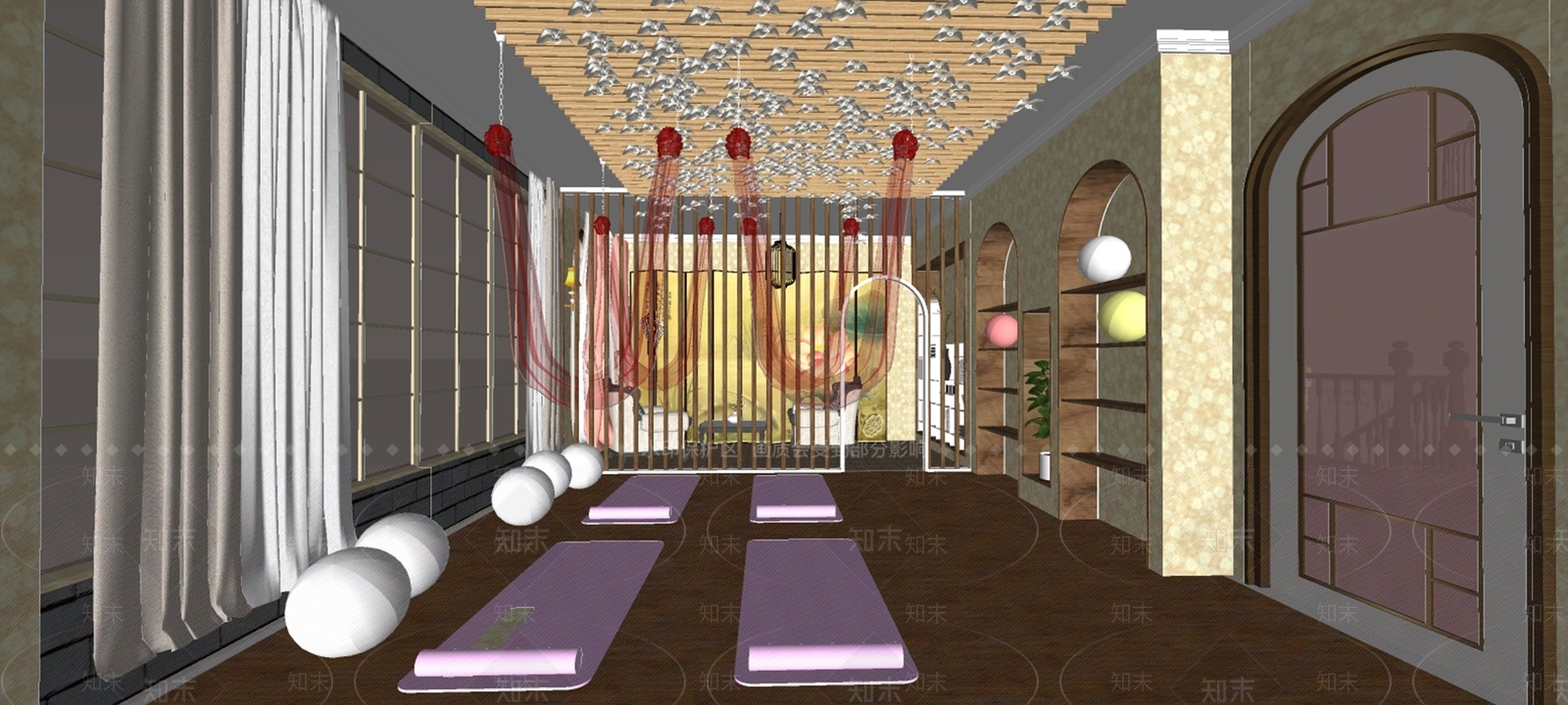 复古新中式会所SU模型下载【ID:1204852867】