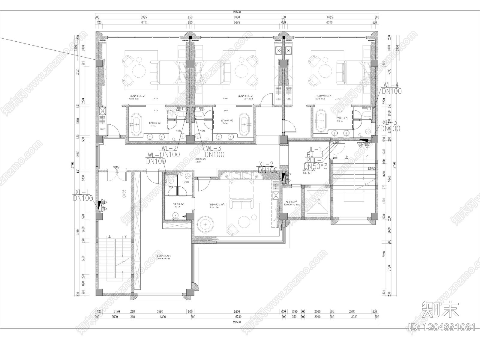 其他给排水cad施工图下载【ID:1204831081】