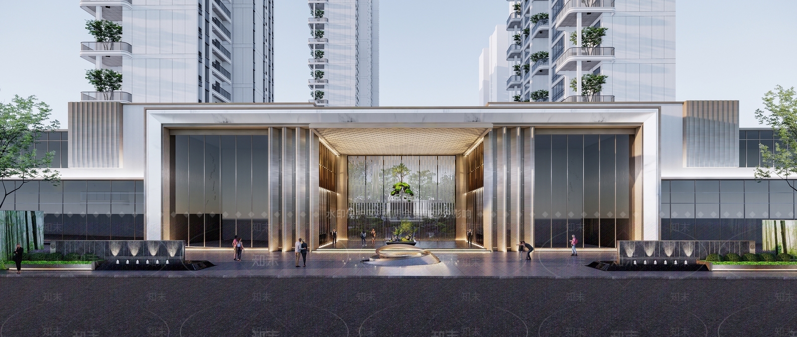 现代入口大门SU模型下载【ID:1204833787】