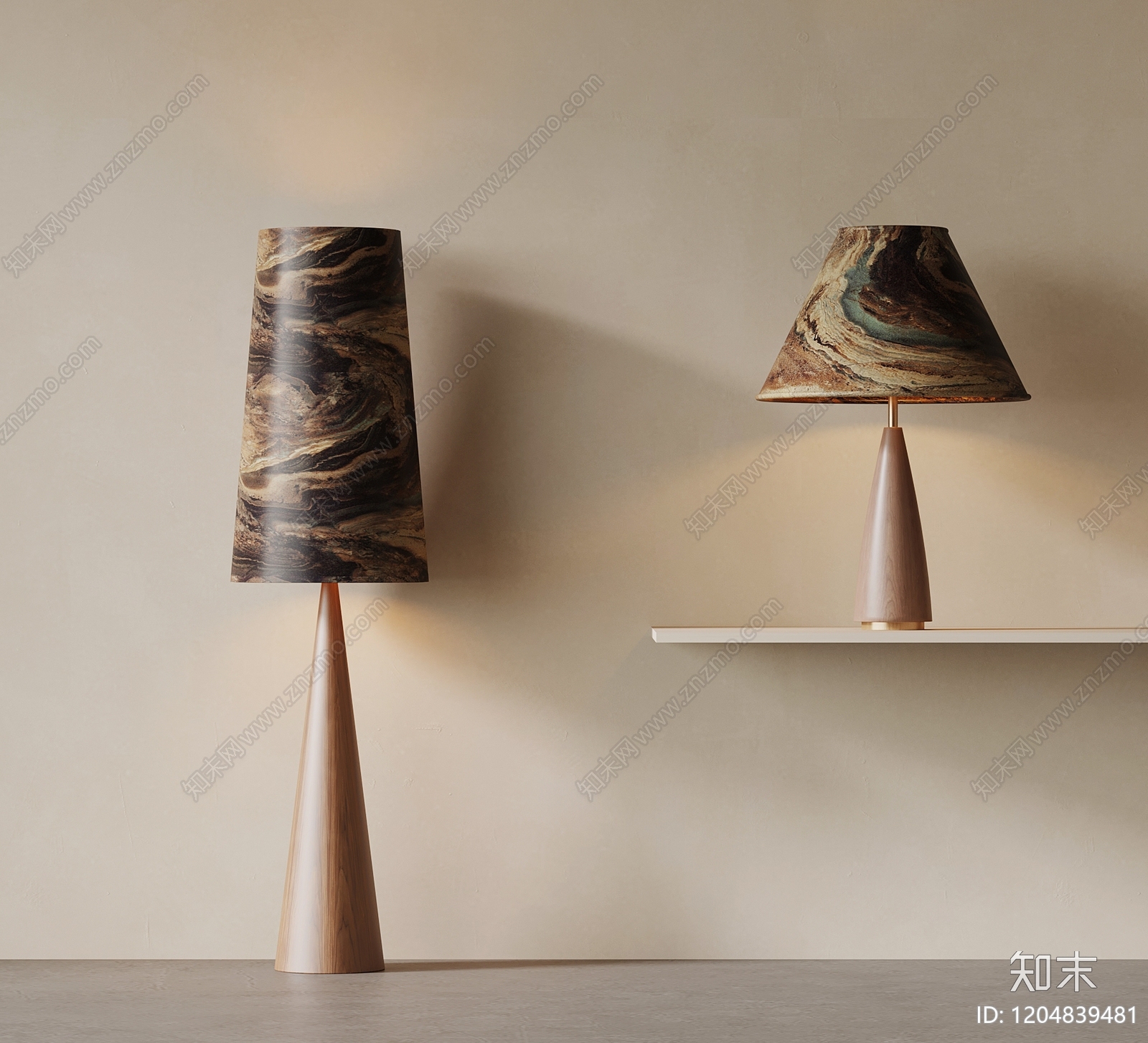 中古落地灯SU模型下载【ID:1204839481】