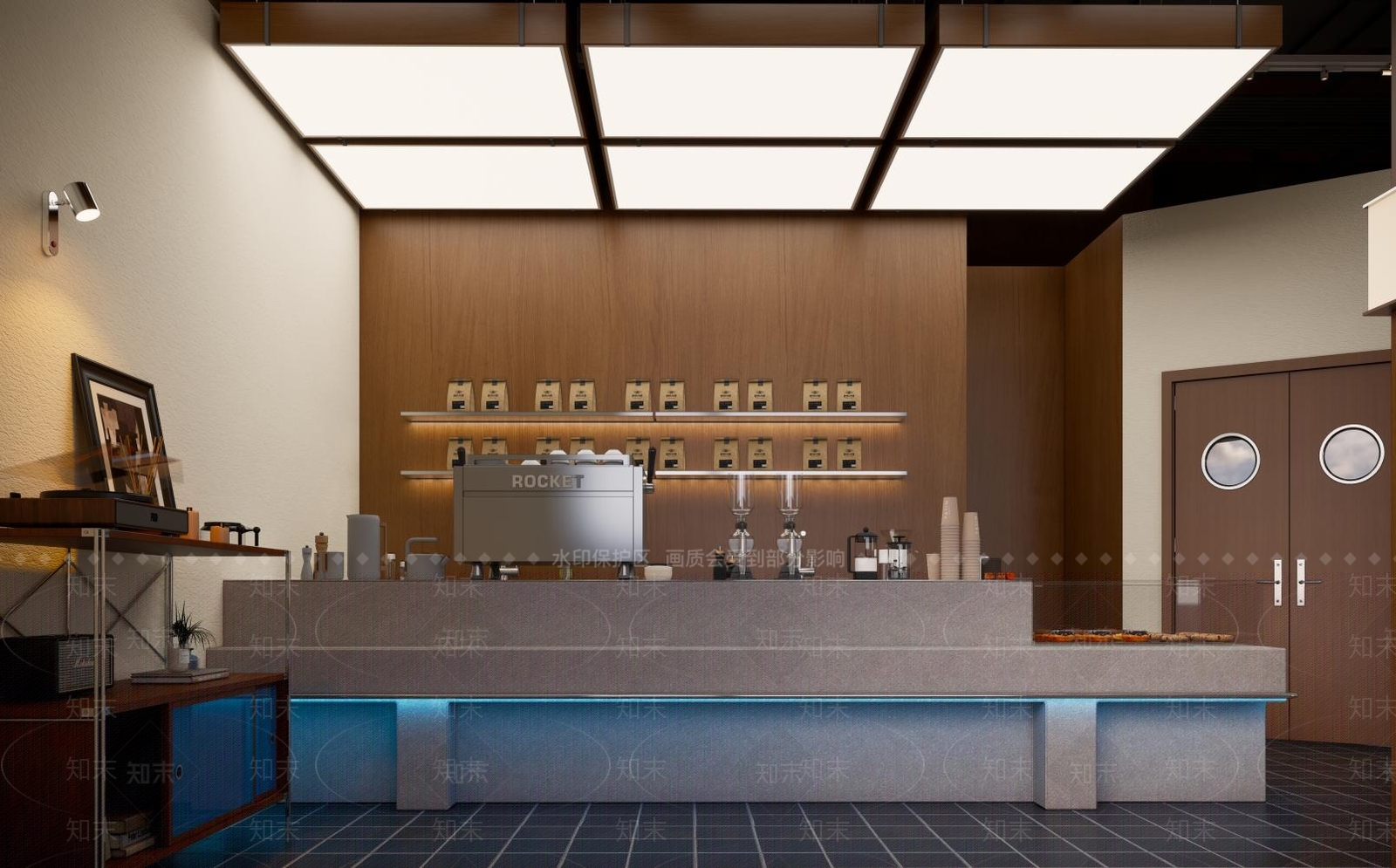 中古现代咖啡厅SU模型下载【ID:1204841334】