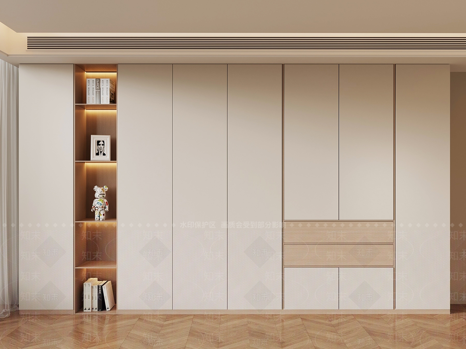 现代衣柜3D模型下载【ID:1204841552】