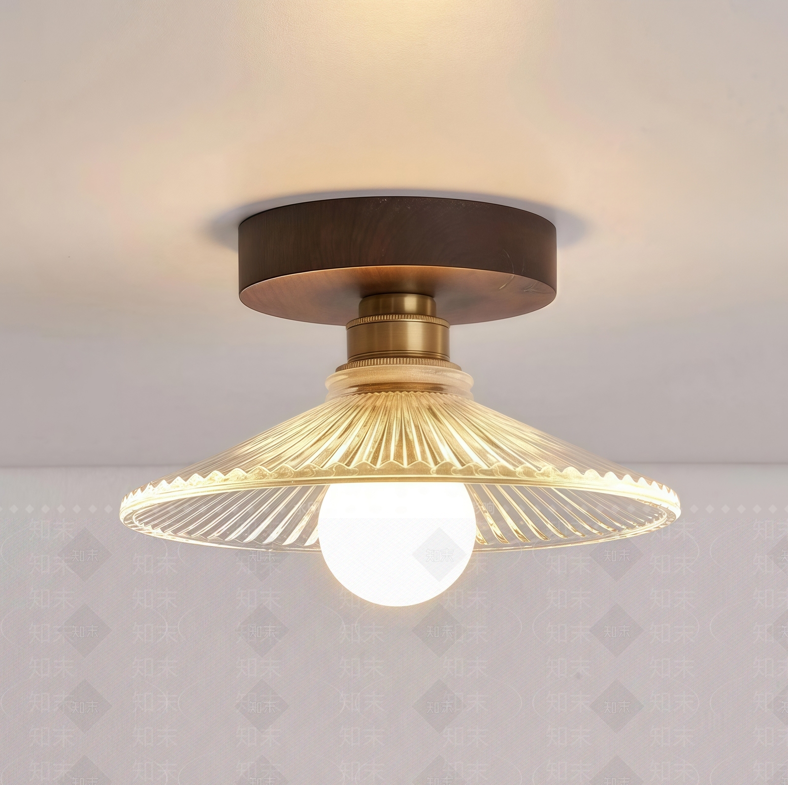 现代中古吸顶灯SU模型下载【ID:1204842985】