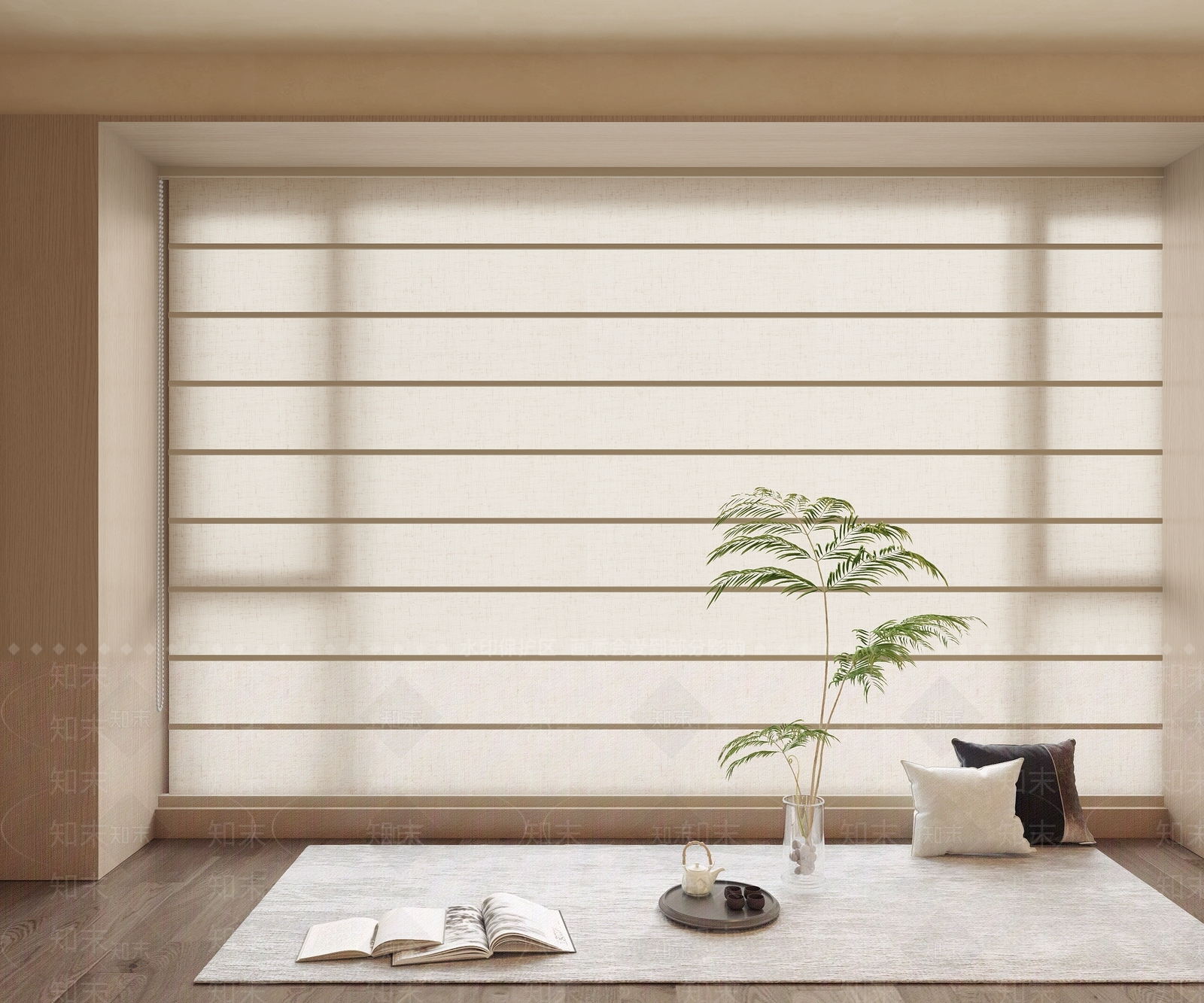 现代通用窗帘3D模型下载【ID:1204847597】