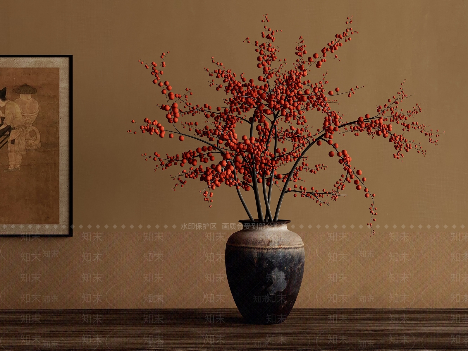 新中式花艺3D模型下载【ID:1204847747】