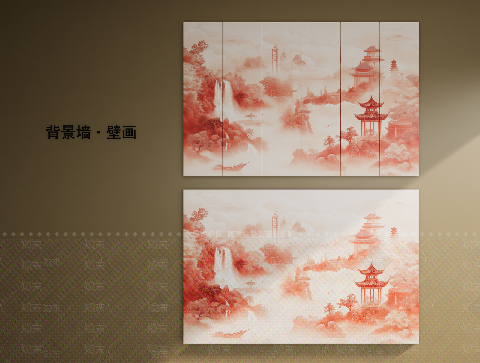 新中式欧式背景墙SU模型下载【ID:1204848786】