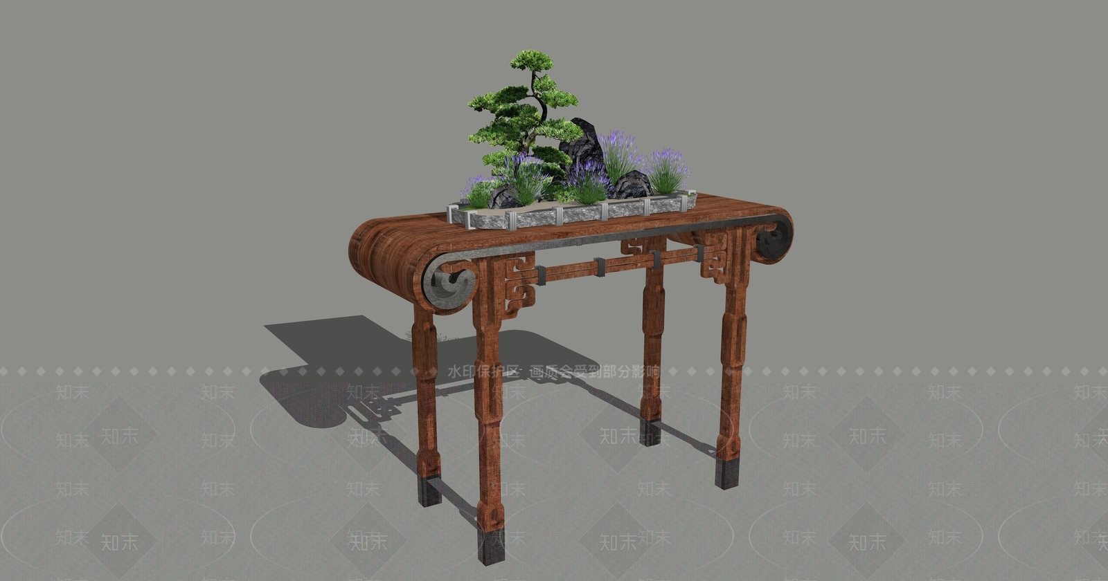 新中式中式边几SU模型下载【ID:1204848604】
