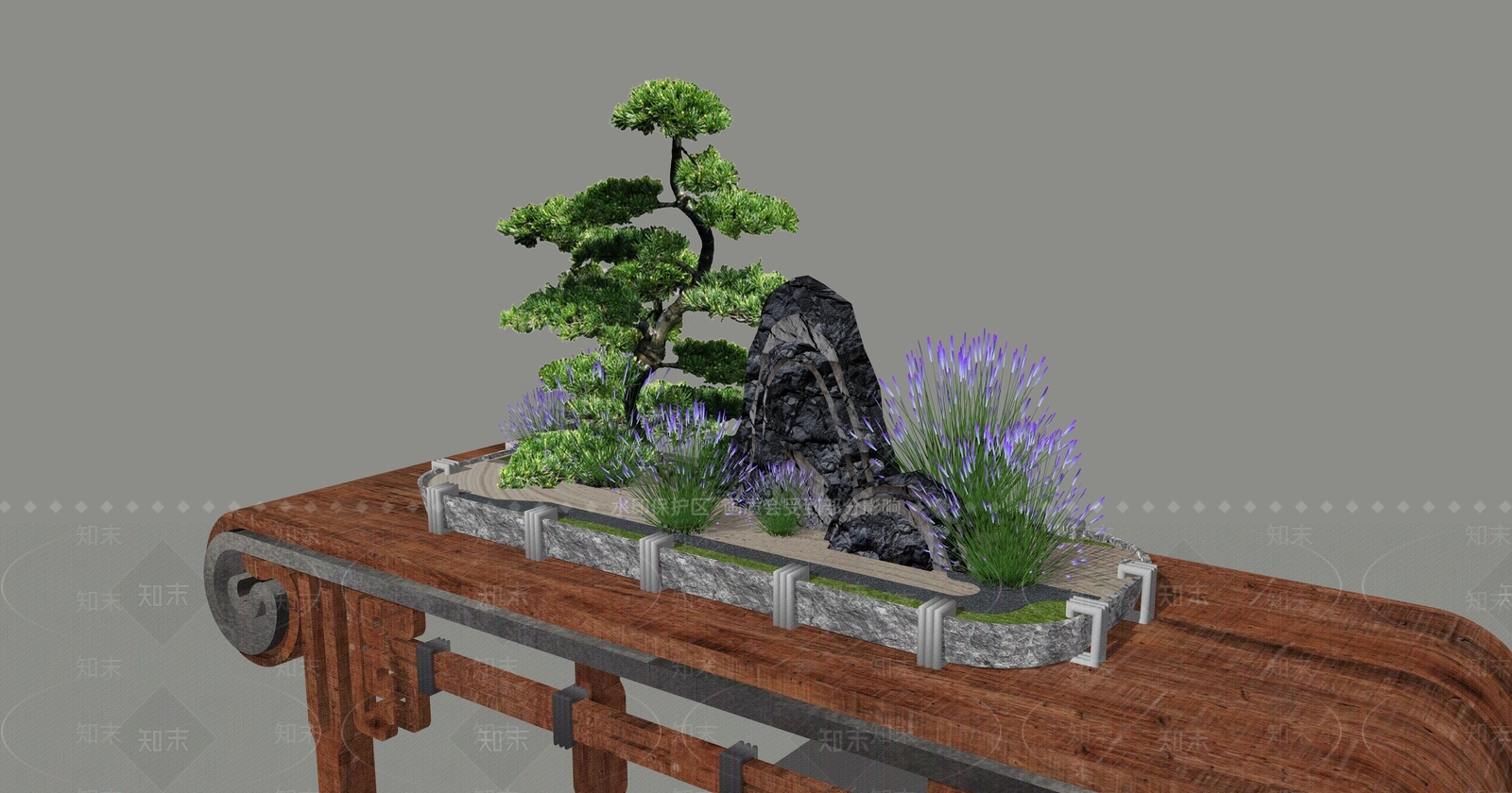 新中式中式边几SU模型下载【ID:1204848604】