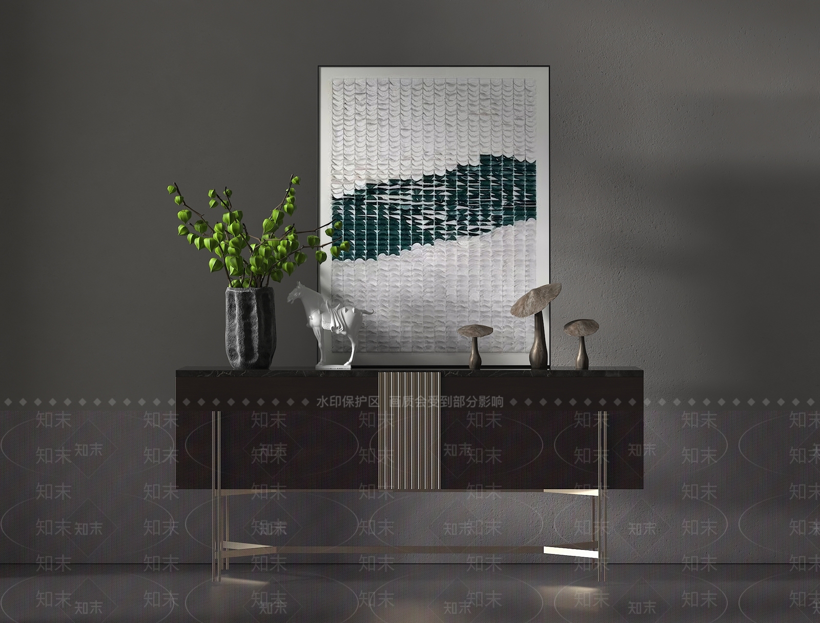 现代玄关柜3D模型下载【ID:1204850870】