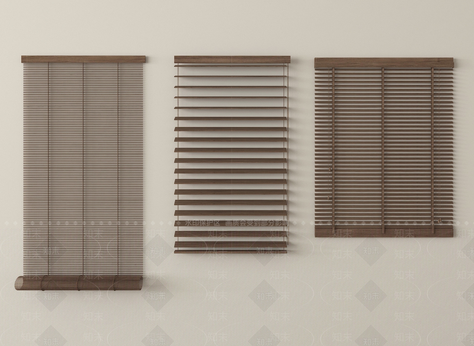 现代百叶帘3D模型下载【ID:1204851230】