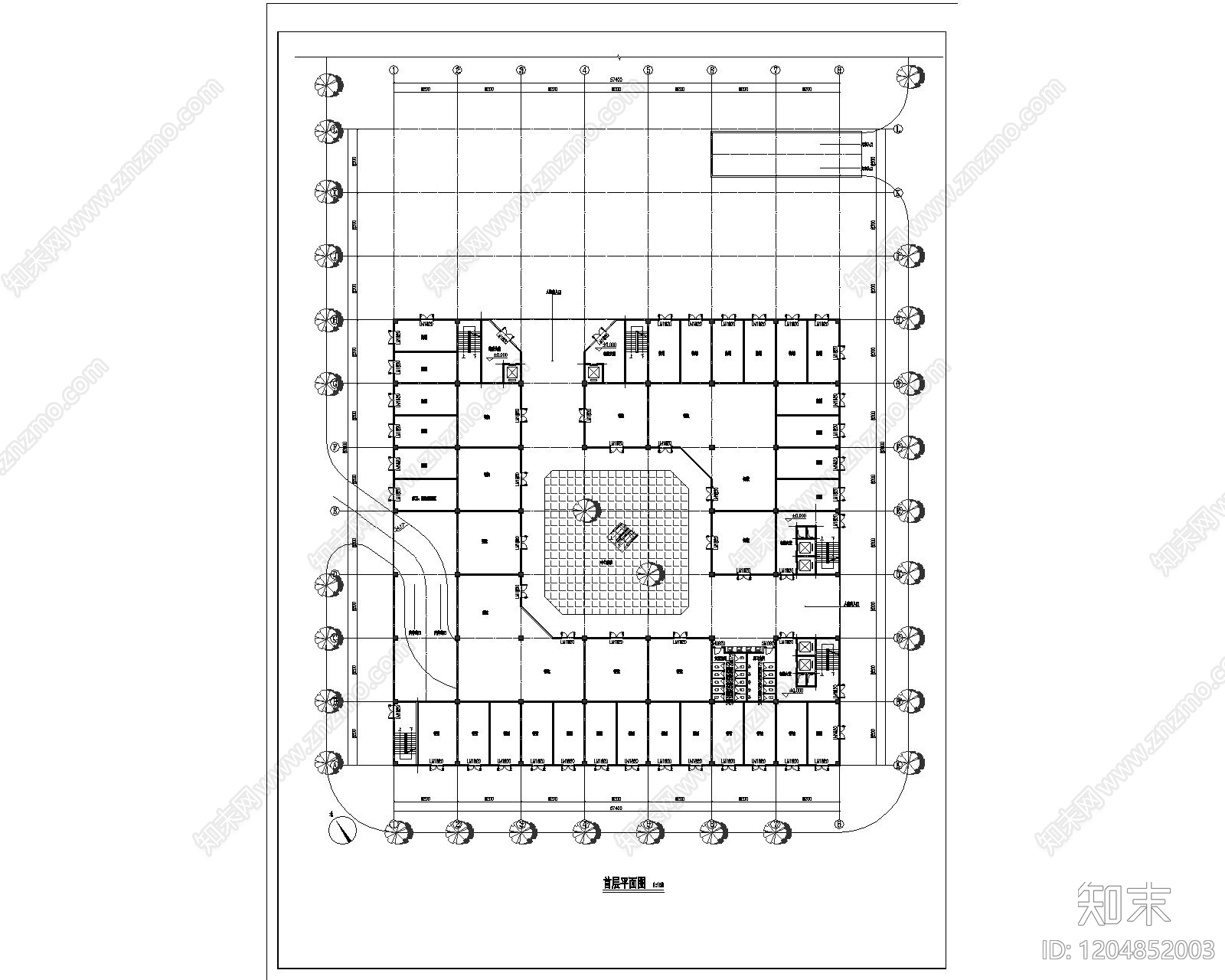 现代简约商业综合体cad施工图下载【ID:1204852003】