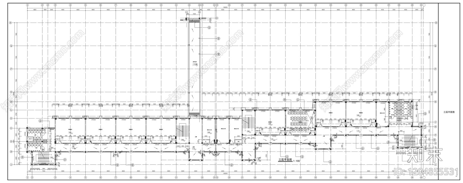 欧式学校建筑cad施工图下载【ID:1204855531】