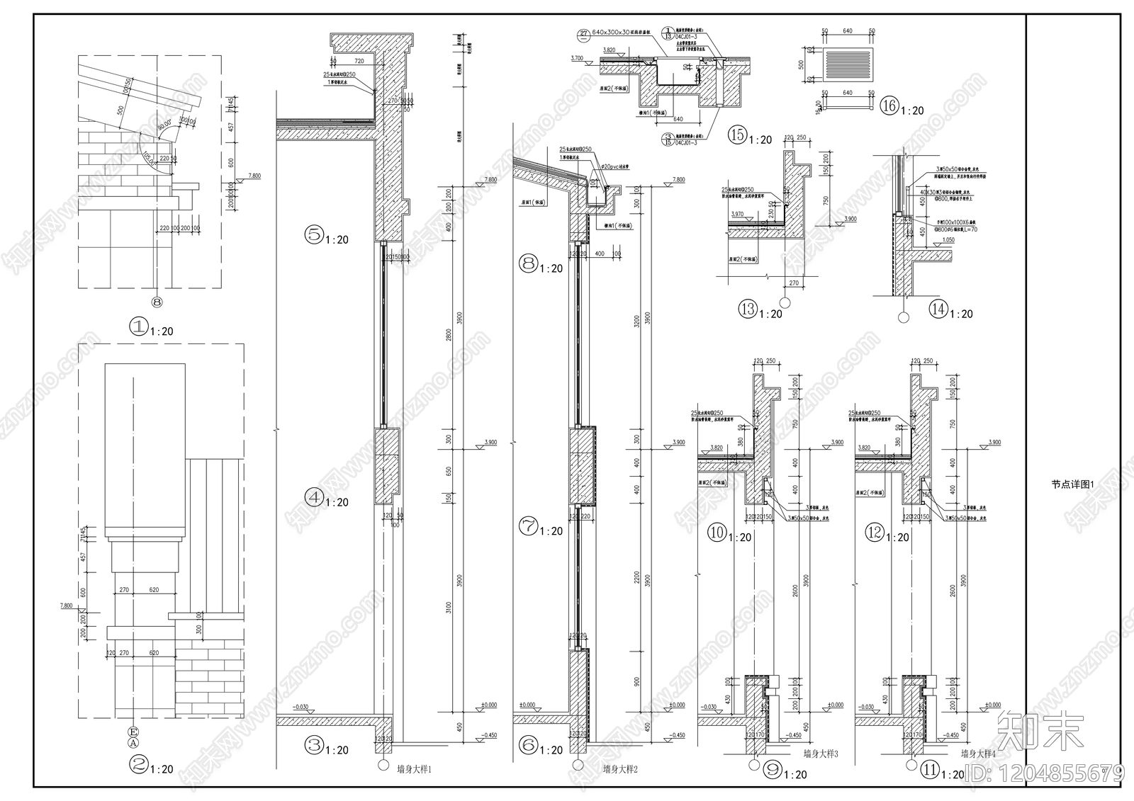 欧式学校建筑cad施工图下载【ID:1204855679】