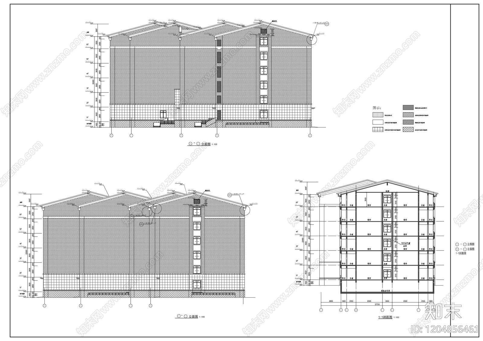 欧式学校建筑cad施工图下载【ID:1204856461】