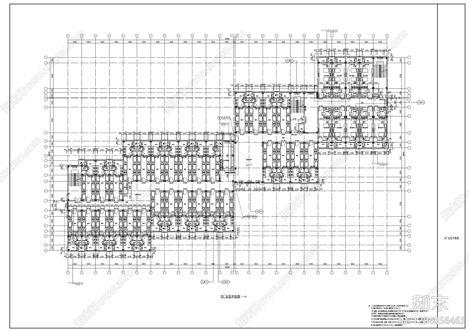 欧式学校建筑cad施工图下载【ID:1204856461】