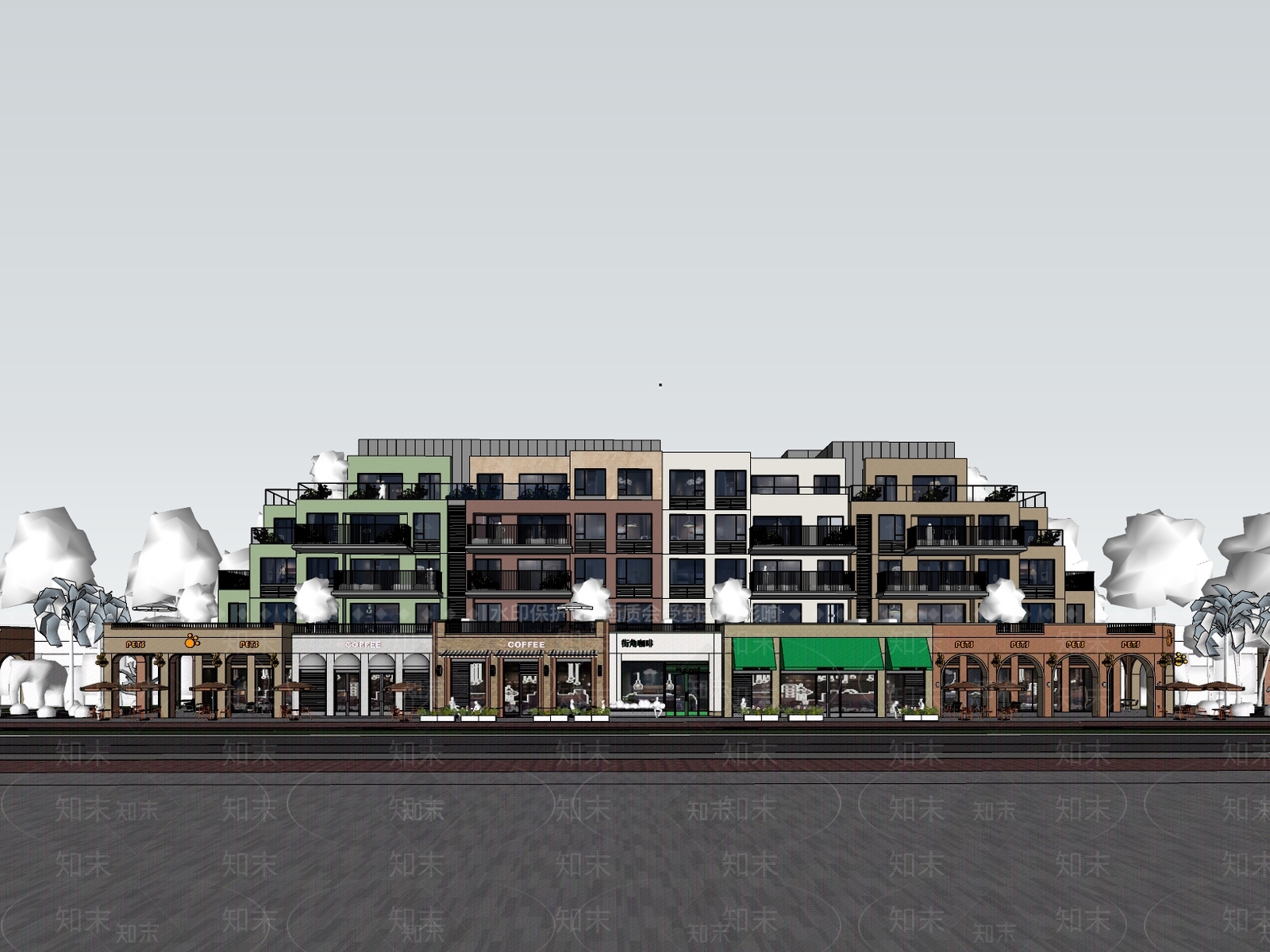 现代工业商业街SU模型下载【ID:1204858250】