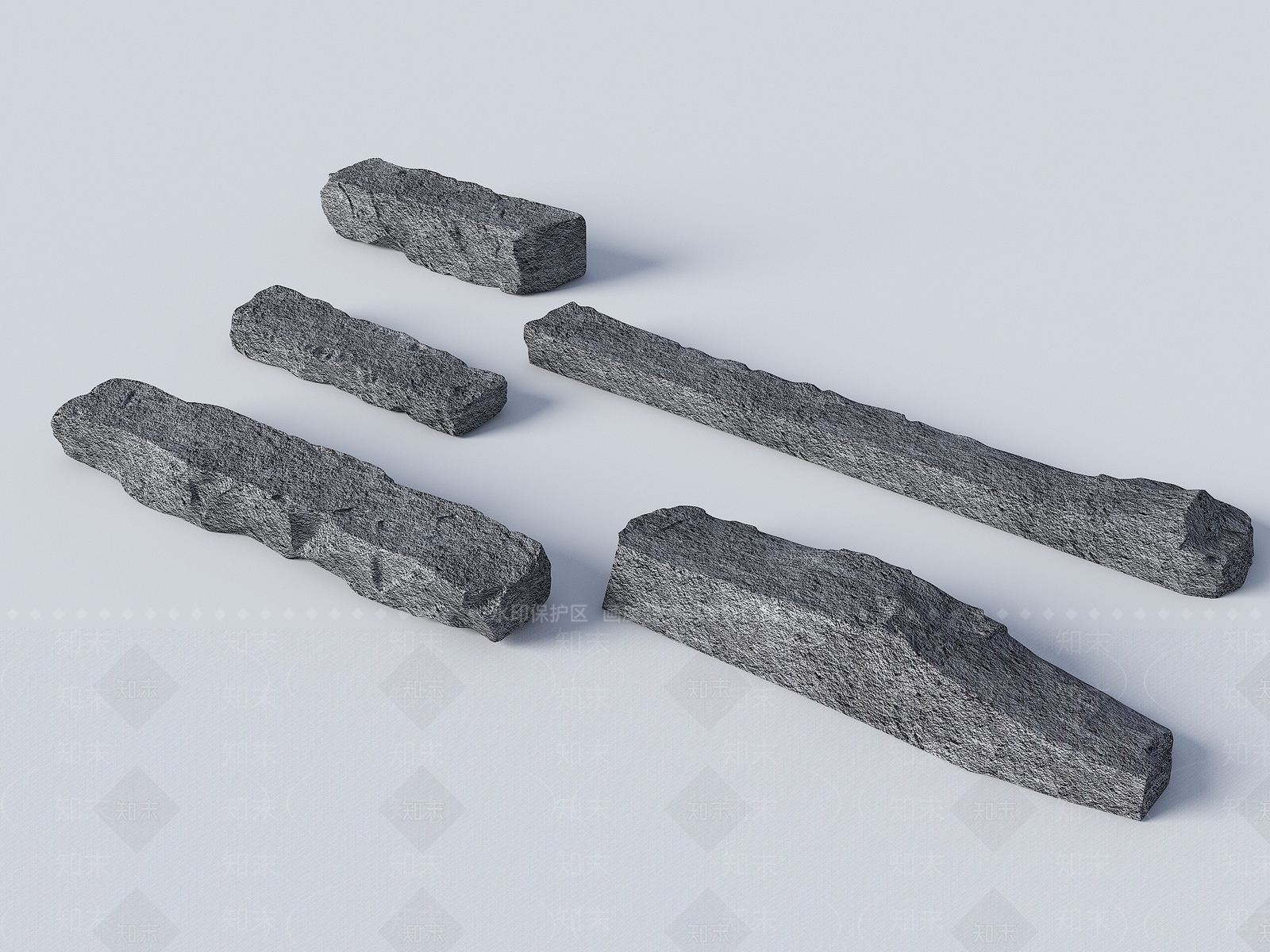 现代新中式景观石SU模型下载【ID:1204860524】