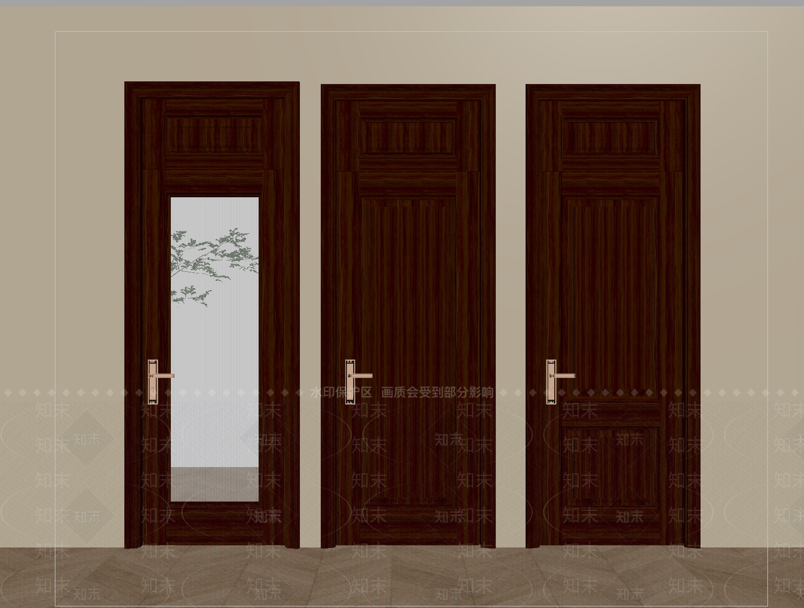 中式单开门SU模型下载【ID:1204861133】