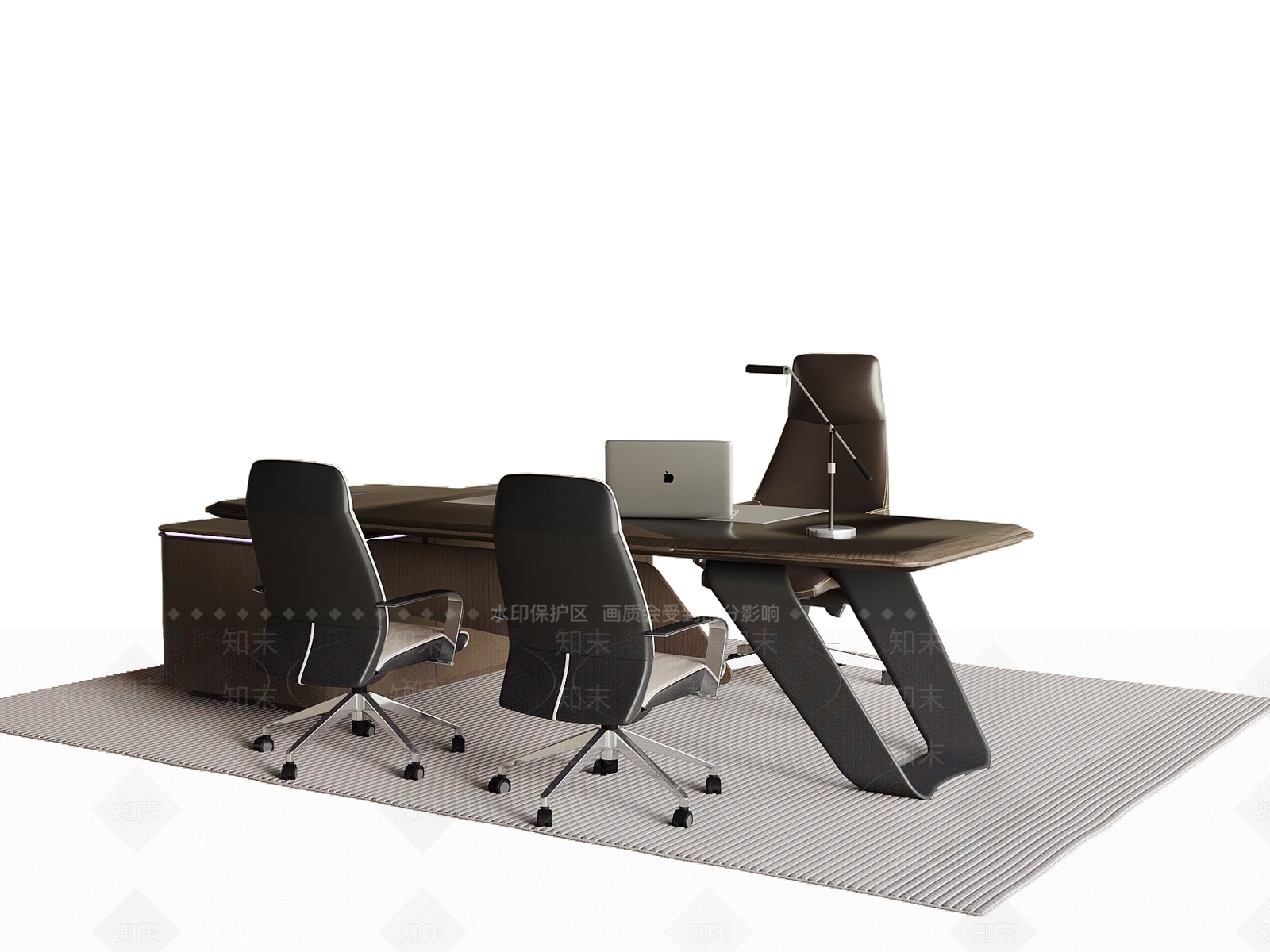 现代办公桌椅3D模型下载【ID:1204862917】