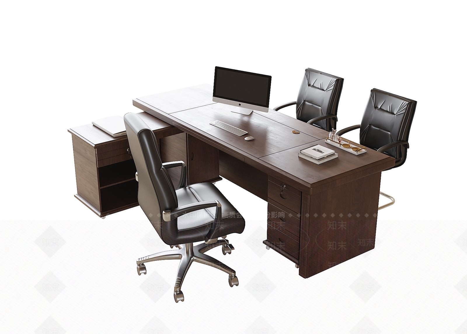 现代办公桌椅3D模型下载【ID:1204865624】