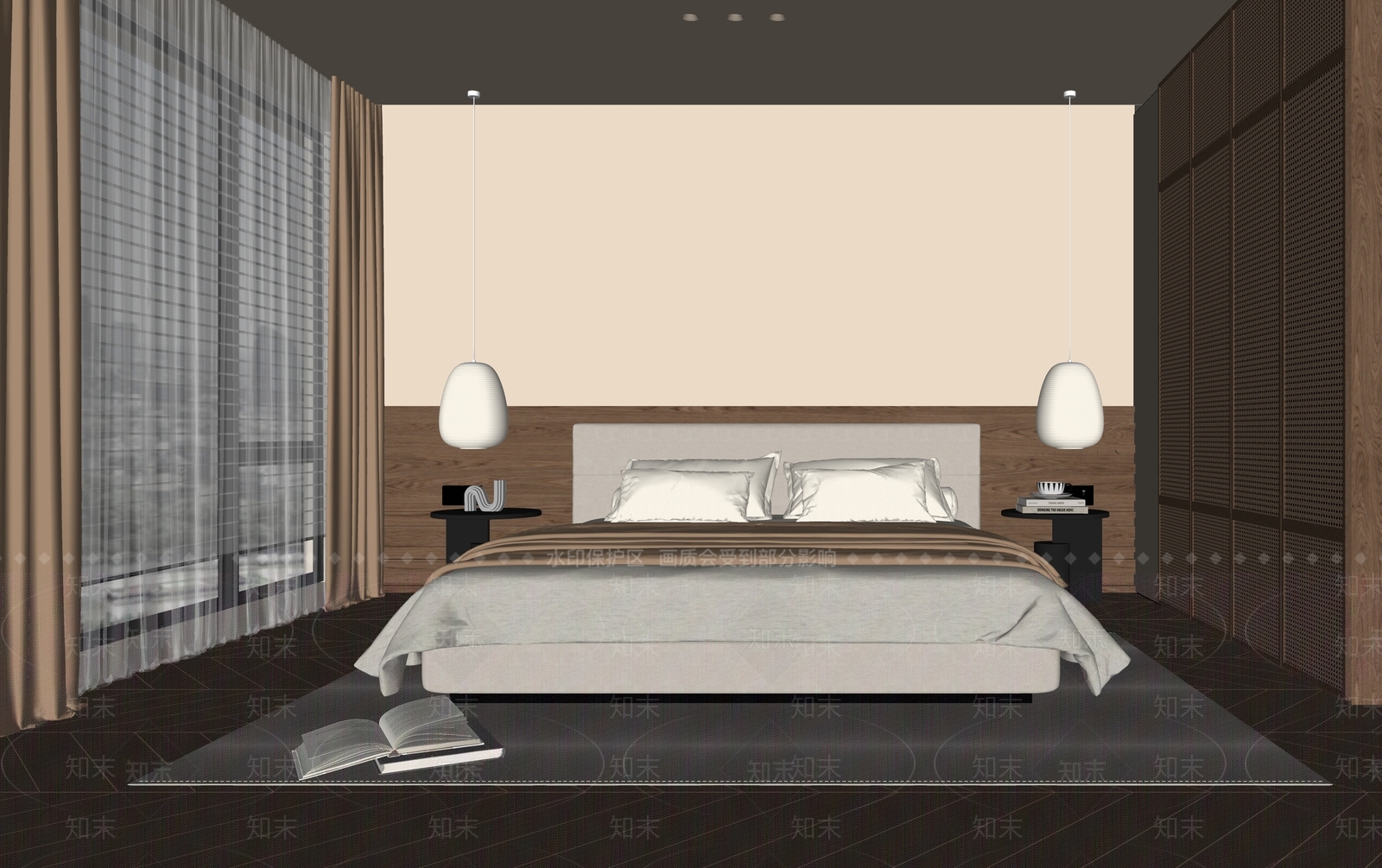 现代家居卧室SU模型下载【ID:1204866273】