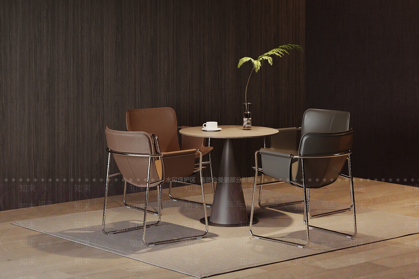 现代休闲桌椅SU模型下载【ID:1204866759】